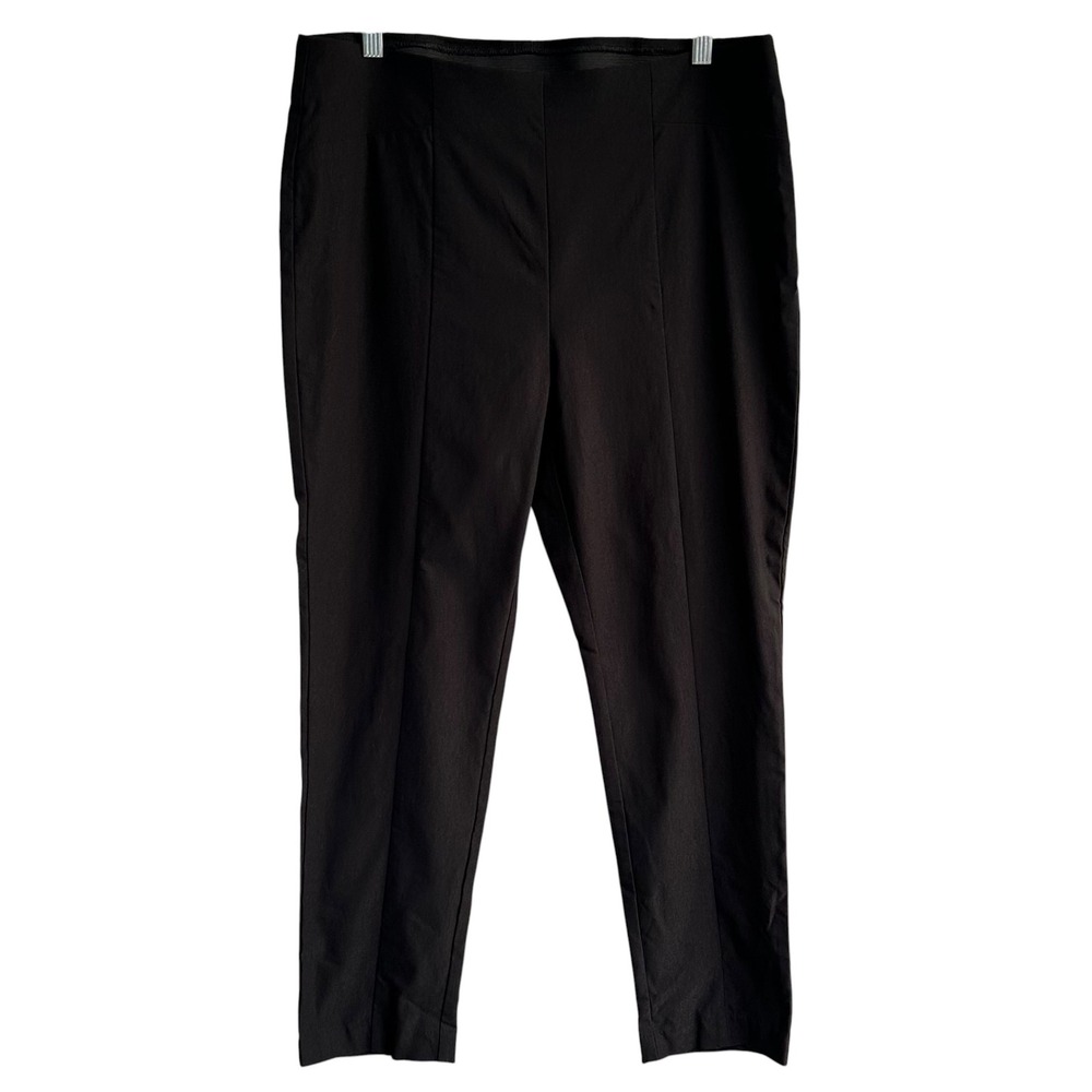 Chicos So Slimming Ankle Pants Black Pull On Stretch Trousers Size 2 Large